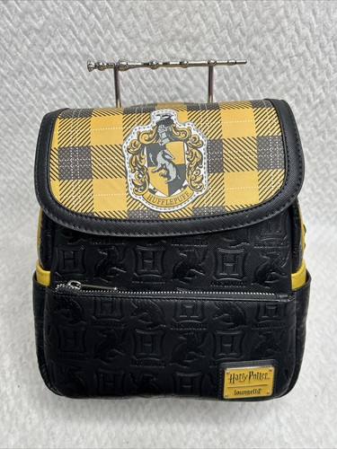 Harry Potter Loungefly Hufflepuff House gelb schwarz kariert Rucksack