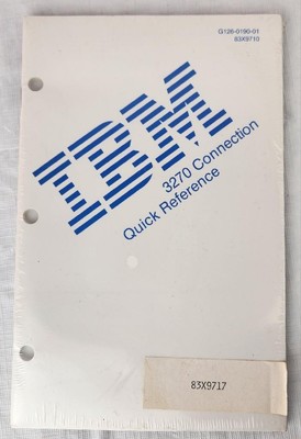 IBM 3270 Connection Quick Reference Guide (P/N 83X9710) w/Floppy Disk New Sealed