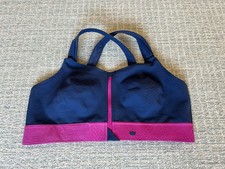 Shefit Womens Flex Sports Bra sz 4Luxe Purple Medium Impact Front Zip Activewear