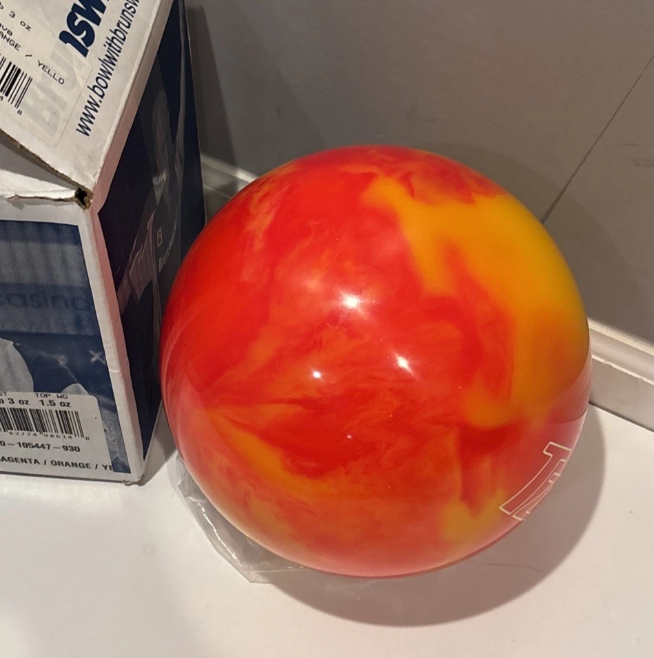 Шар для боулинга BRUNSWICK TZONE Hot Lava пурпурный оранжевый желтый 10 фунтов - новый без отверстий! - Изображение 4 из 4