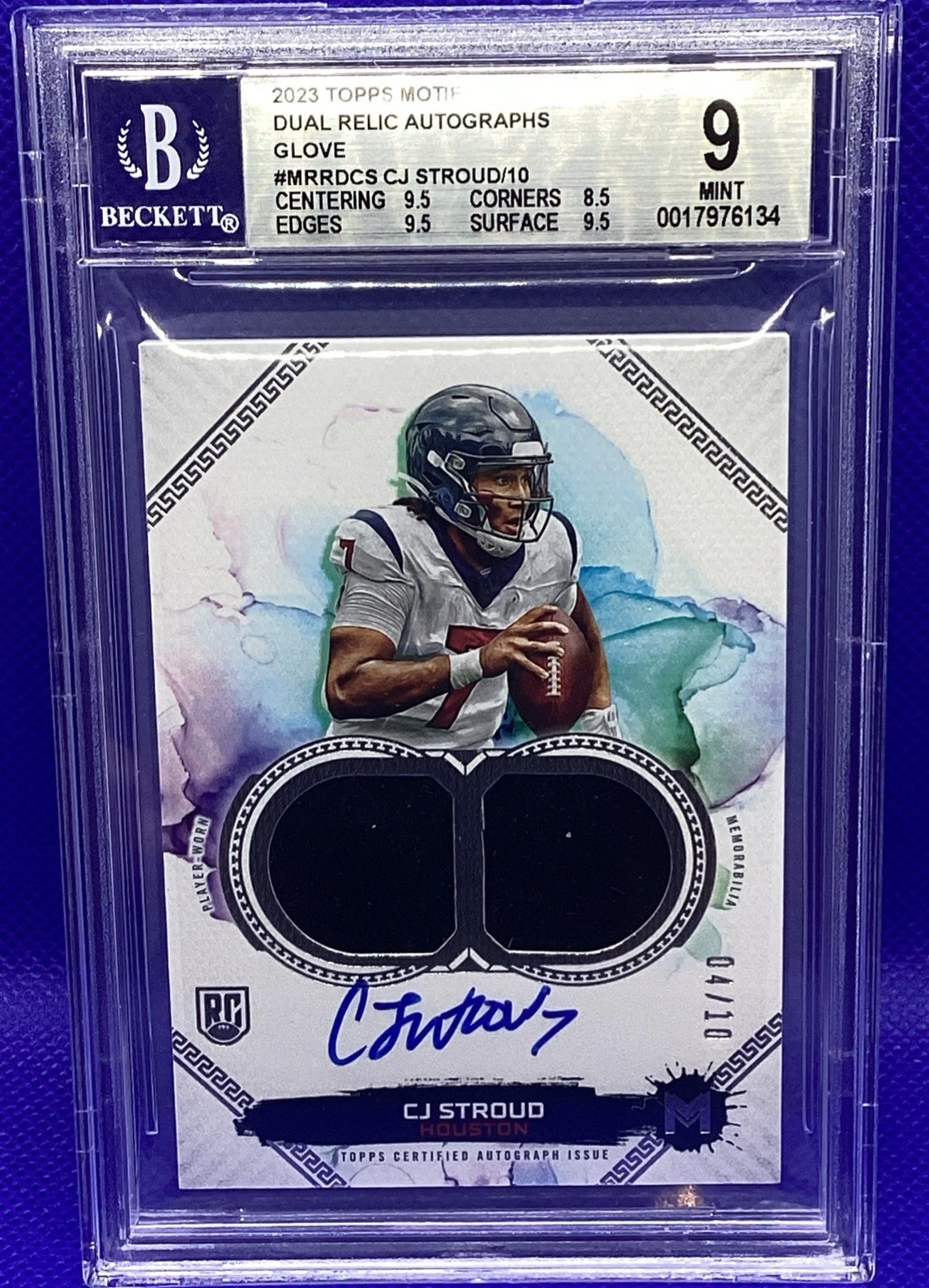 CJ Stroud Topps Motif Motif Rookie Relic Autograph Dual #MRRDCS Glove