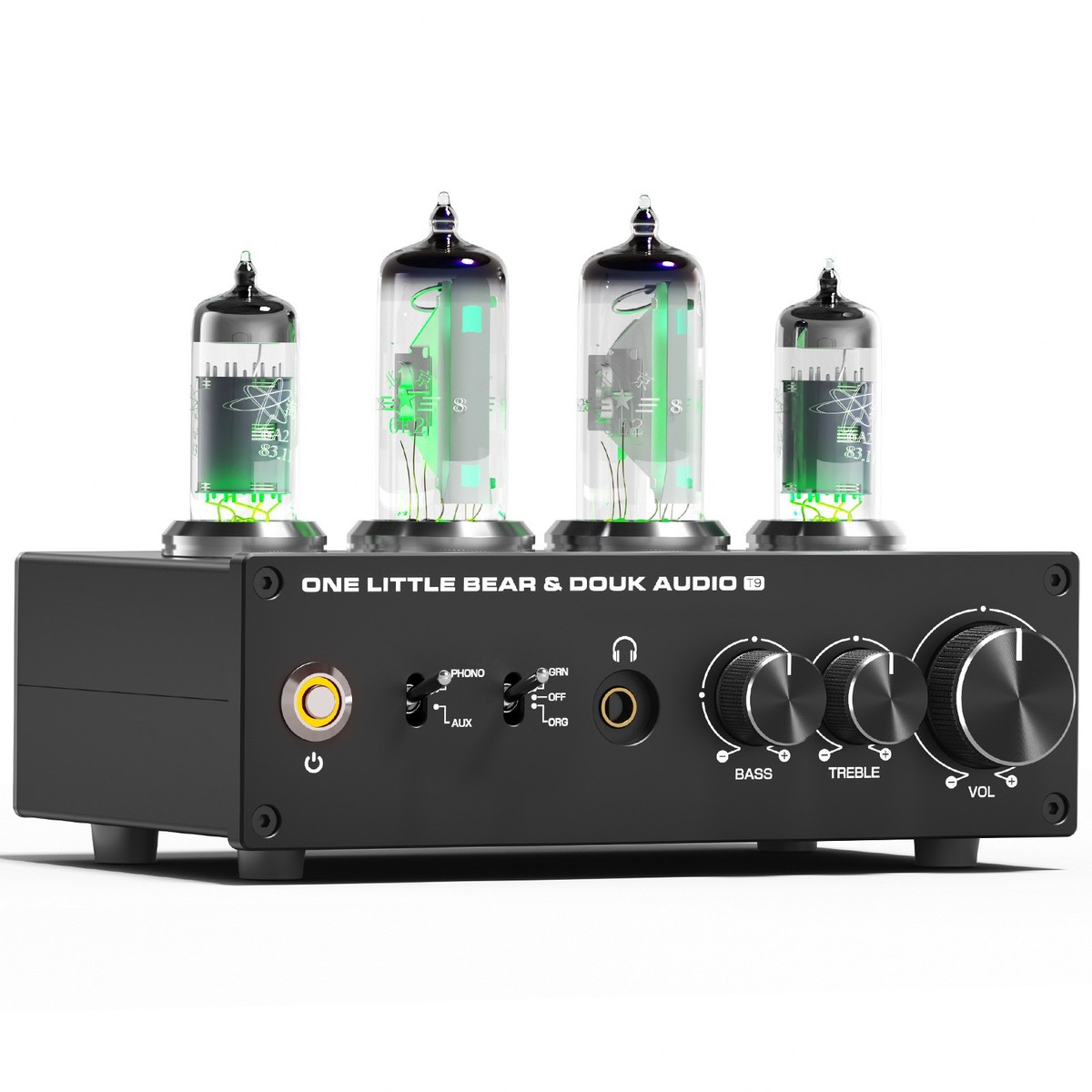 Douk Audio T9 Tube Phono Stage Preamp MM/MC 6E2 Level Meter Stereo