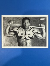 Bo Jackson 1990 Score #697 Black & White Iconic Shoulder Pads Football/Baseball