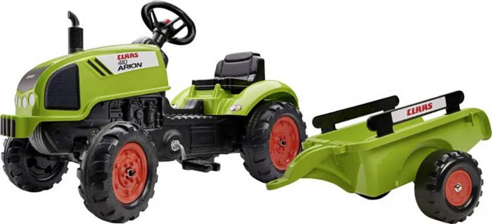 Trettraktor Vedes Tret-Traktor Claas Anhänger Spielware Kinderspielzeug Fahrz696