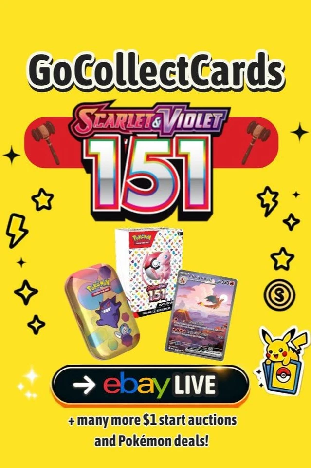 🔥 Massive Pokemon 151 session with plenty more others at $1 start auctions