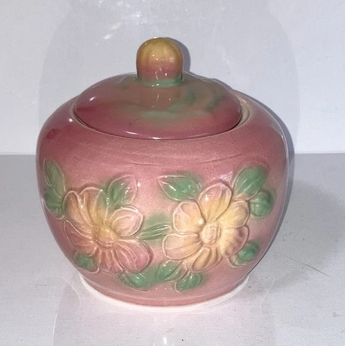 Vintage 1950’s Hull Pottery Pink Sunglow Jar - USA 53