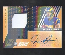 Jacob Harris 2021 Panini Zenith ROOKIE PATCH AUTO #122 Football NFL Card RC /199