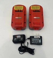 Black and Decker 18v OEM Batteries [2] HPB18-OPE W/ 1 Chargers