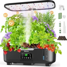 Misting Hydroponic Growing System Kit 15-Pods Indoor Smart Herb Garden Planter w