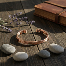 4 Line Pure Copper Magnetic Bracelet Arthritis Pain Therapy Energy Cuff