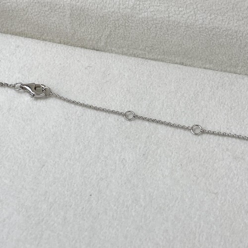 14k White Gold Tennis Necklace Round Lab Created Diamond F/VS 1.15Ct Prong - 第 7/8 張圖片