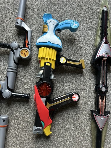 Lote de armas de juguete Power Rangers años 2000 ⚡ Espadas batería cosplay 🤖 Raro Bandai - Imagen 7 de 9