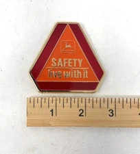 John Deere 1989 Safety Live With It Belt Buckle with 1968 Deer Trademark Logo