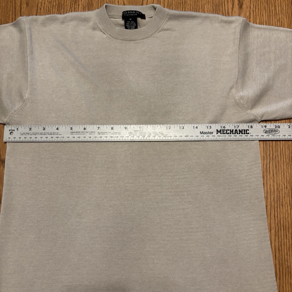 Domani Platinum stylish t-shirt, fitted, brown and gold mixed Men’s Medium - Image 3 of 4