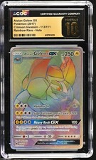 Alolan Golem GX Crismon Invasion 113/111 | Pokemon 2017 | CGC Pristine 10