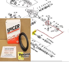 1992-1997 Ford F350 Dana 60 Front 4X4 Inner Shaft Dust Seal OEM Dana Spicer