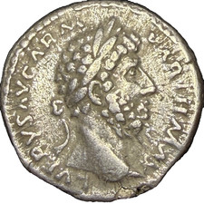 ANCIENT ROMAN SILVER DENARIUS - LUCIUS VERUS 161-169 A.D.- SCARCE COIN