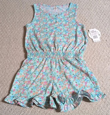Sweet Butterfly Girls Large Multicolor Floral Polyester Sleeveless Jumpsuit 24