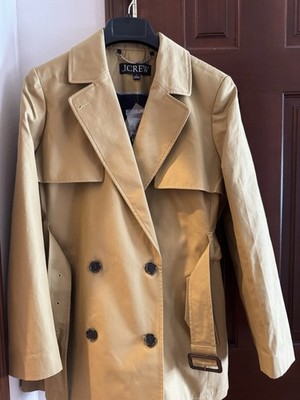 J Crew Women Crop Icon Trench Coat NWT Size 6 CC076