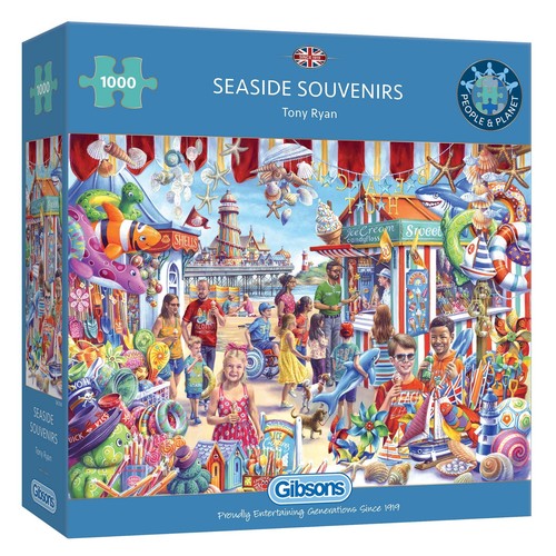Seaside Souvenirs 1000 Piece Jigsaw Puzzle | Beach Jigsaw Puzzle | Sustainabl...