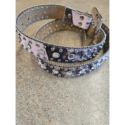 Blazin Rox Bling rhinestone western rodeo Camo silver belt L women’s studded Blazin Roxx Pink Mossy Oak Camo Rhinestone Belt main image 4