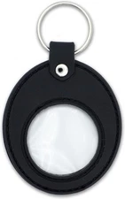 AA Coin Holder Keychain | Displays Both Sides of Sobriety 2.3 x 3.5", Black 