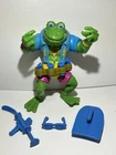 Tmnt Genghis Frog Tan Belt Complete 1989 Ninja Turtles Vintage