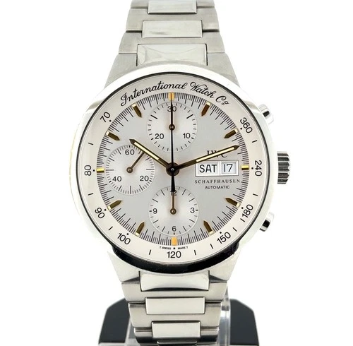 IWC Schaffhausen GST Chronograph 39mm Steel White Dial IW370713 Automatic