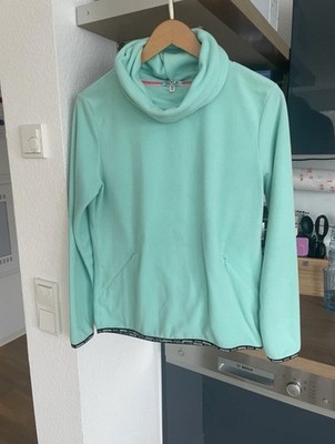 SOCCX Damen Fleecepullover / Troyer Türkis / Mintgrün   Gr. M (38)