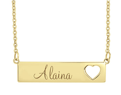Personalisierte Gravur Rechteck ID Halskette Gold Silber Individuell Name Bar Anhänger