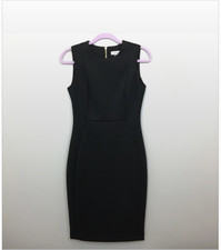 NWT Calvin Klein Black Sleeveless Sheath Dress Size 4