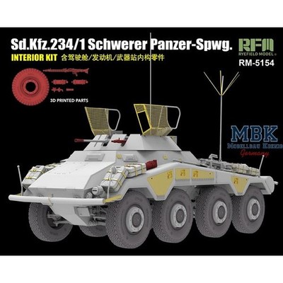 RYE FIELD MODEL RFM5154 Sd.Kfz. 234/1 schwerer Pz.Spähwagen FULL INTERIOR