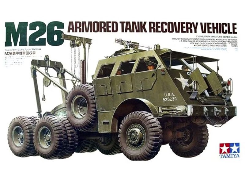 Char M26 Tank Recovery Vehicle Tamiya 35244 à l'échelle 1/35 pour modélisme Seconde Guerre mondiale