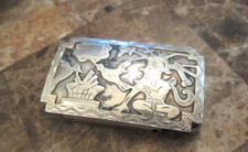 STERLING SILVER BELT BUCKLE Guatemala 925 HEAVY 25g