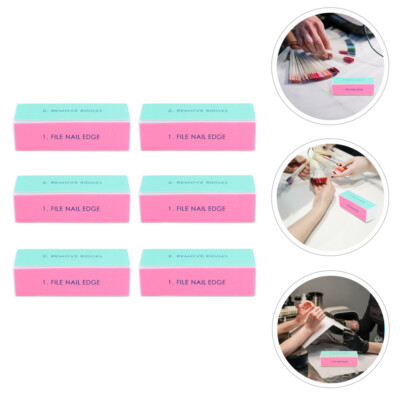 6 remises Pcs Nail Shiner Éponge Manucure Tampon Bloc Lime À Ongles Tampon