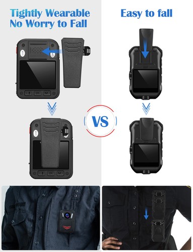 BOBLOV 2K 1440P Body Worn Camera GPS Body Mounted Camera Night Vision +2 Battery - Picture 9 of 15