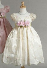 Dressy Banana Holiday Embroidered Boutique Toddler Flower Girl Pageant Dress 4T