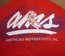AMS RACING baseball hat motocross BMX logo motorsports snapback 1980s cap