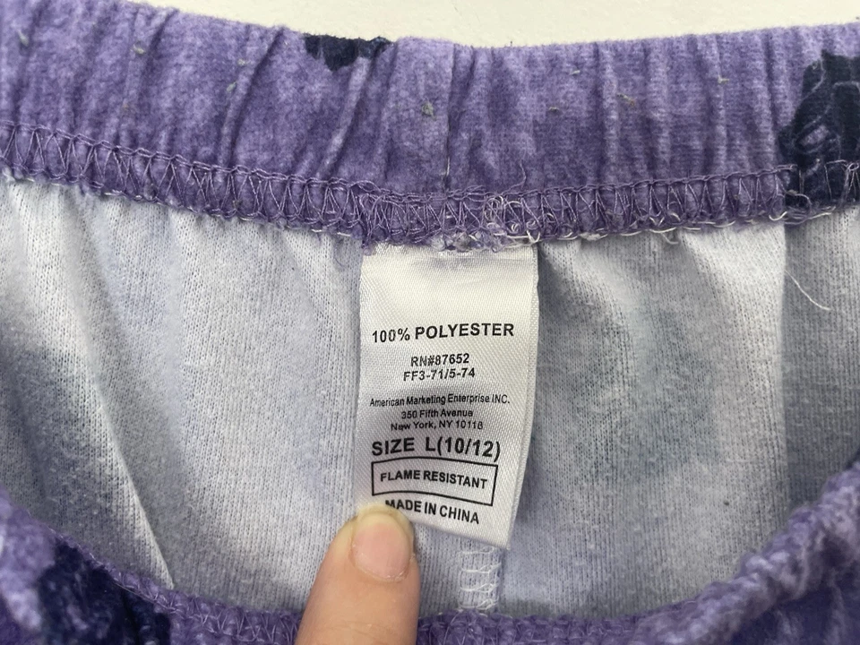 Pantalones de pijama Marvel Black Panther Wakanda Forever niños niñas 100 % poliéster púrpura L Foto 2 de 4