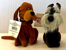 Vintage Disney Store 8  Mini Bean Bag Plush Jock  Trusty from Lady  the Tramp