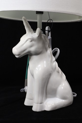 New -Unicorn Figural Lamp Ceramic White - Pillowfort Target Kids Table Light - Picture 2 of 7