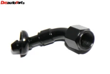 AN4 4AN AN-4 45 Degree Black Swivel Fuel Oil Gas Line Push-on Hose End Fitting