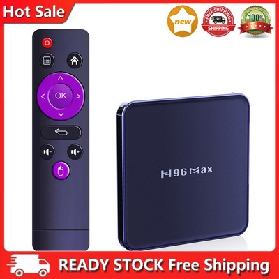 H96 Max V12 Android TV Set-Top-Box Mediaplayer-Empfänger (4G+32G-EU-Stecker)