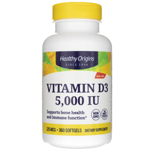 Healthy Origins Vitamina D3 5000 UI, 360 capsule - Afbeelding 1 van 4