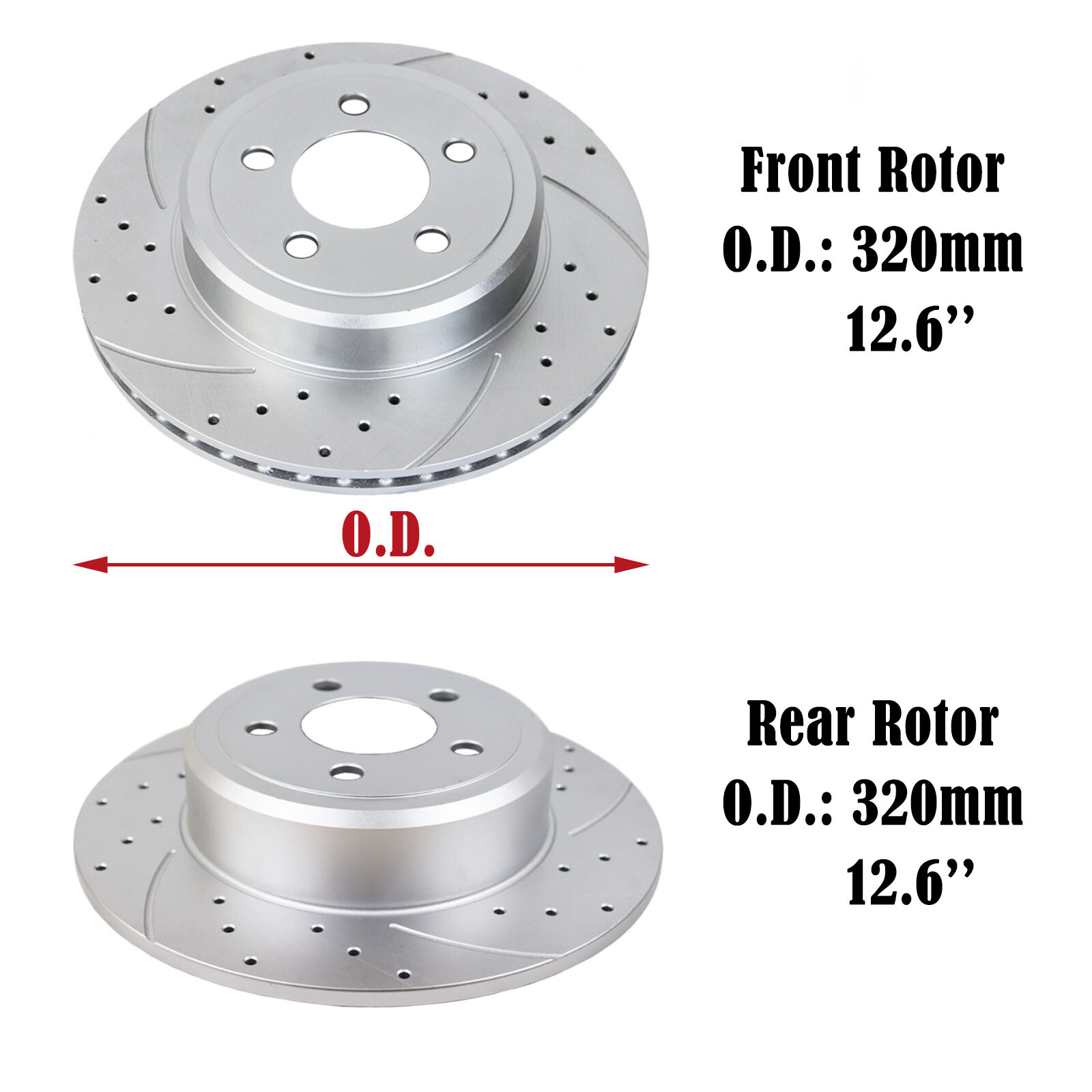 Front and Rear Brake Rotors Pads Kit for Dodge Charger Chrysler 300 06-20 Brakes