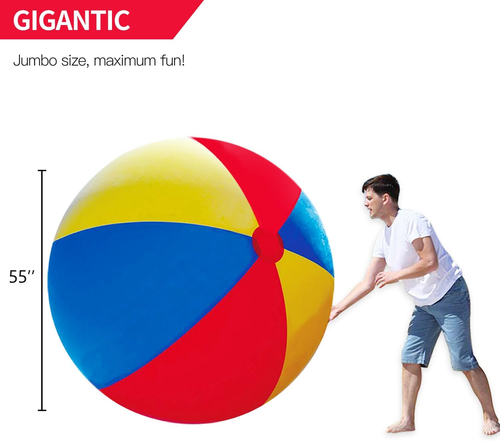 Palla Da Spiaggia Gonfiabile Gigante, Gioco Da Piscina per Bambini & Adulti - En - Foto 3 di 12