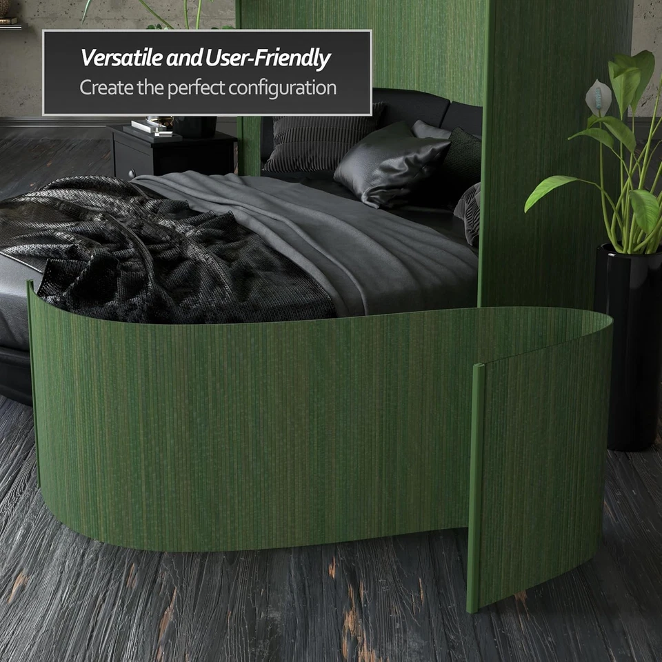 Pantalla corta de bambú ondulada de 2 pies - verde envejecido Foto 4 de 4