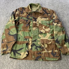 Vintage U.S. Army Camouflage BDU Coat Top Woodland Size Medium Regular