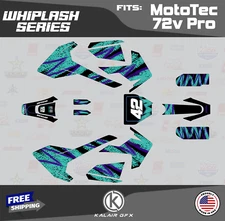 Graphics Kit for MotoTec Pro 72v (All Years) Whiplash Series - TEAL-SHIFT