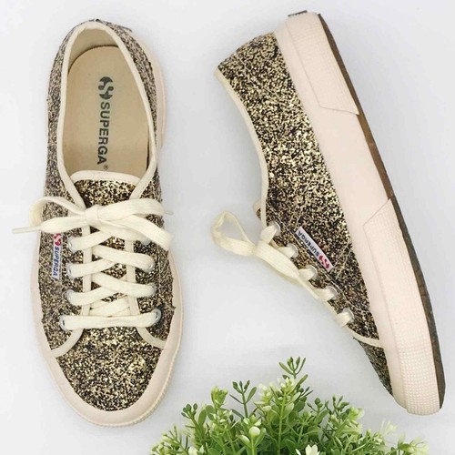 superga gold glitter